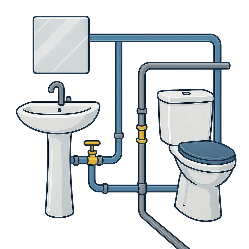 Complete verbouwing van water en afvoerleidingen in badkamer - LoodgieterijAmsterdam.nlAmsterdam